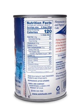 Solo Poppy Seed Filling 12.5 oz cans in a pack for home bakers