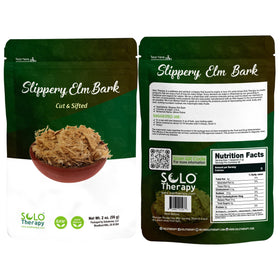Solo Therapy slippery elm tea cup poured for a soothing ritual