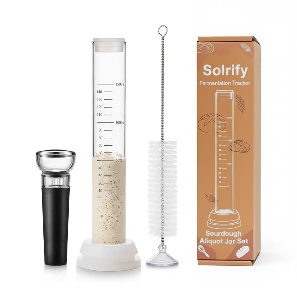 Solrify Sourdough Aliquot Jar setup enables precise fermentation tracking.