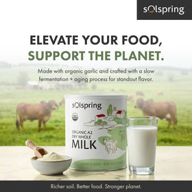 Solspring A2 Dry Milk over oats breakfast bowl