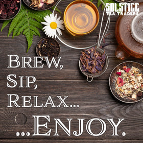 Solstice Tea Traders hibiscus flavoring bottle for vibrant color and tang.