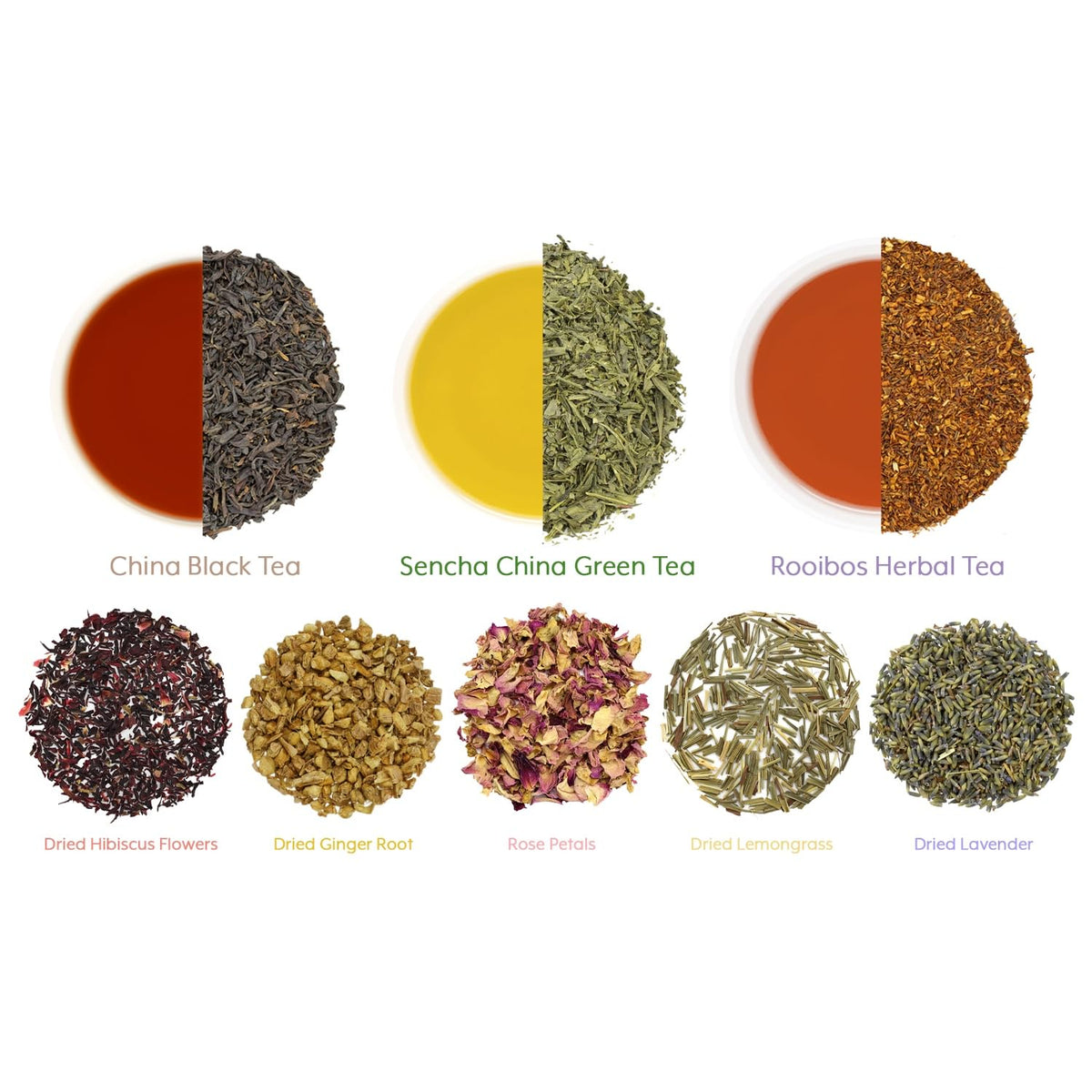 Solstice Tea Traders loose tea tins neatly arranged for flavor exploration.