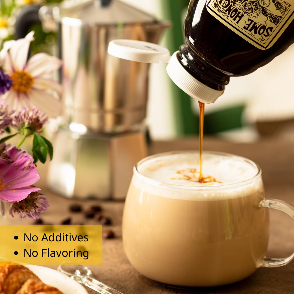 Some Honey Buckwheat Honey on toast elevates breakfast flavor.