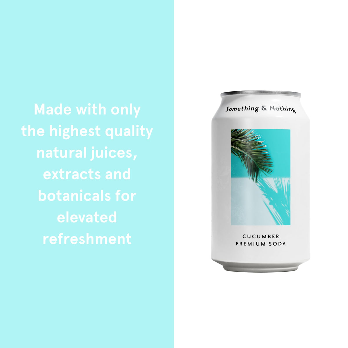 Something & Nothing cucumber sparkling water pour into a glass highlights crisp aroma.