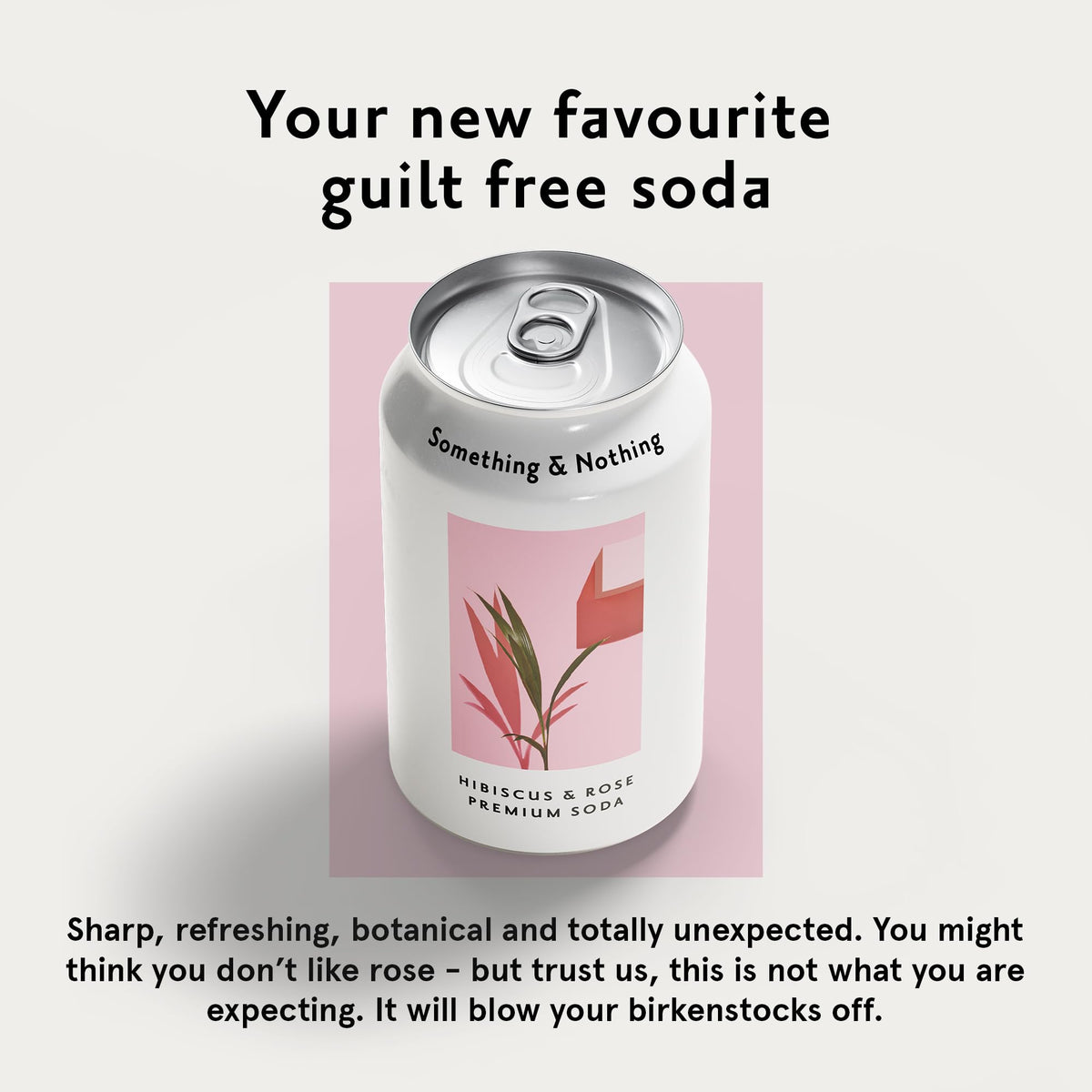 Something & Nothing lightly carbonated water glass highlights crisp, full-bodied taste over ice