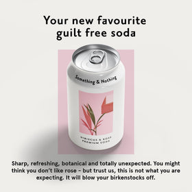 Something & Nothing lightly carbonated water glass highlights crisp, full-bodied taste over ice