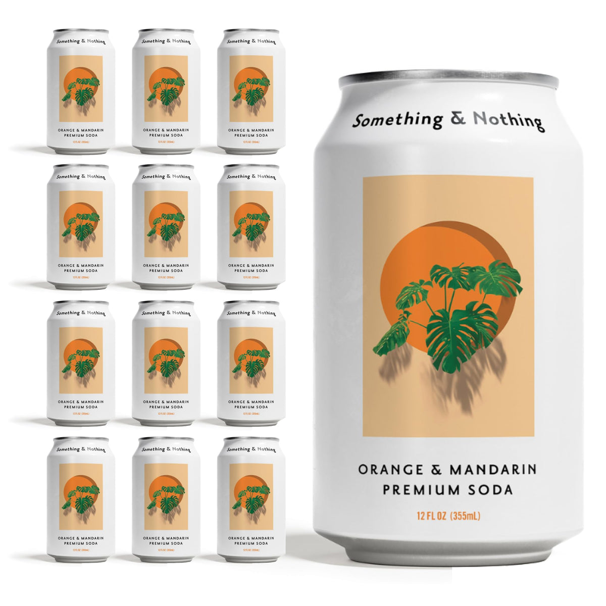 Something & Nothing orange-mandarin-sparkling-water-can delivers crisp citrus flavor with light carbonation.