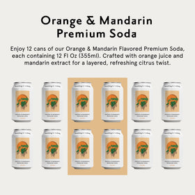 Something & Nothing orange-mandarin-sparkling-water-closeup-label highlights natural ingredients and clean taste.