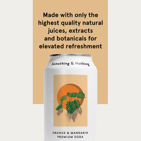 Something & Nothing orange-mandarin-sparkling-water-glass presents a chilled sip with balanced flavor.