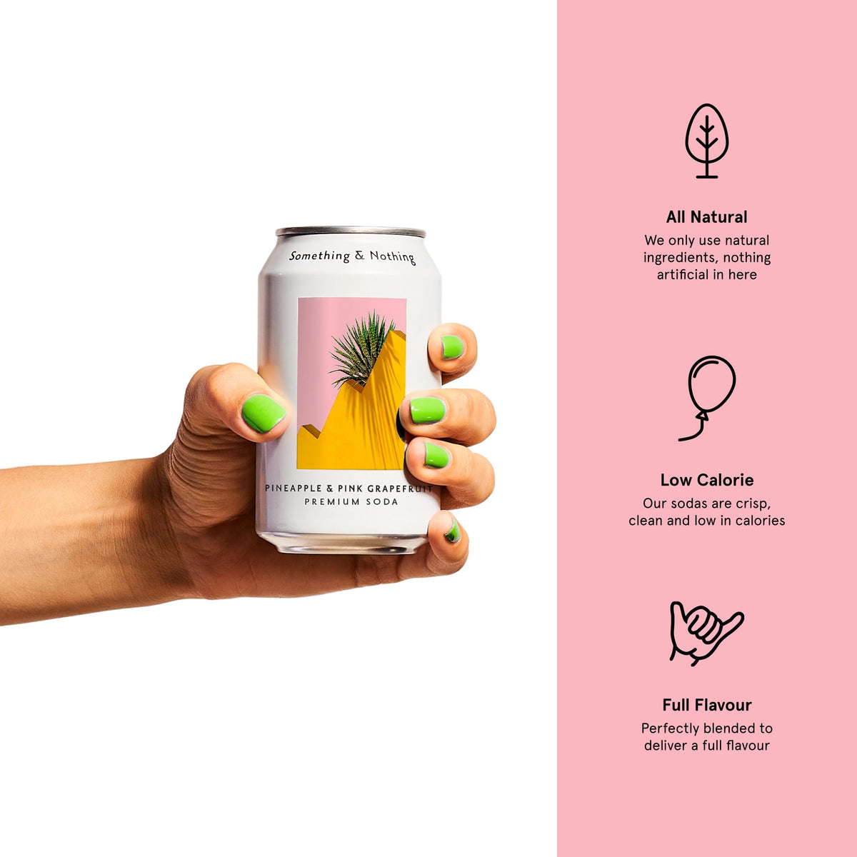 Something & Nothing Sicilian Lemon Iced Tea can, citrusy refreshment to pair with meals.