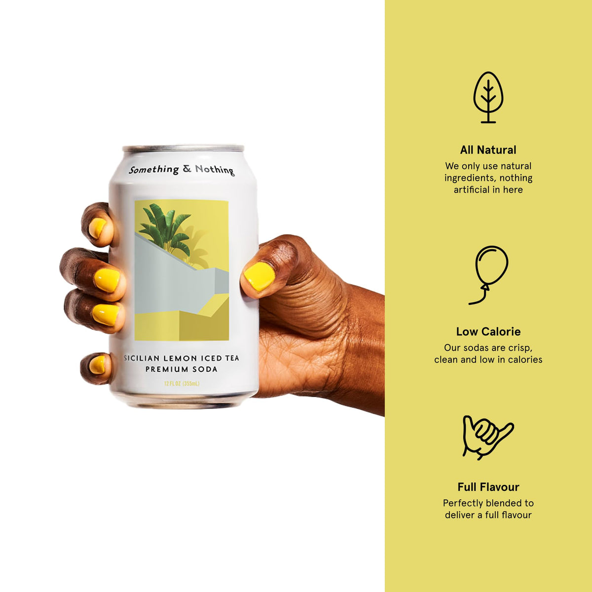 Something & Nothing Sicilian lemon juice in a glass adds bright citrus zing.