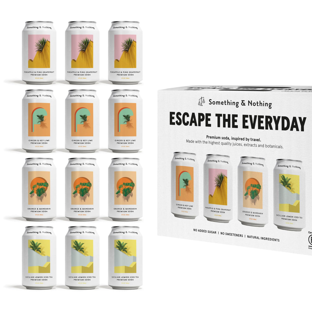 Something & Nothing Orange-Mandarin can with bright citrus and light bubbles.