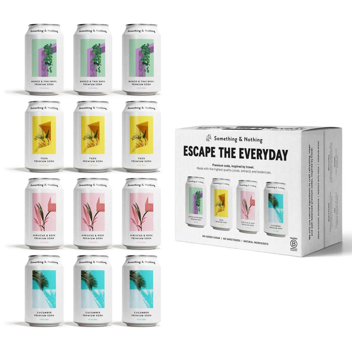 Something & Nothing variety-pack cans ready for a refreshing daily sip.