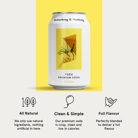 Something & Nothing Yuzu packaging emphasizes recyclable cans and eco friendly practices