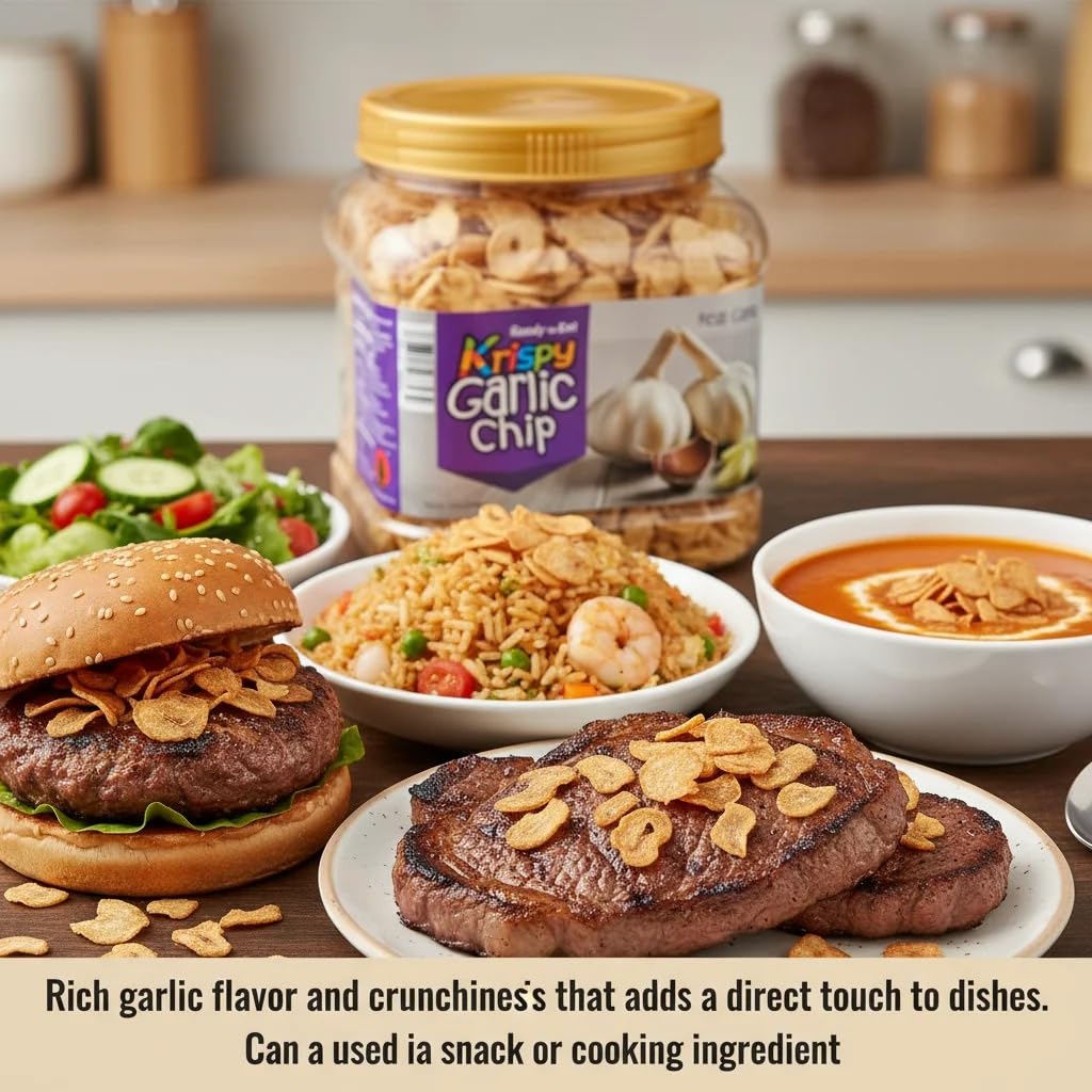 SONAMU Krispy Garlic Chips on pizza topping for restaurant-quality finish