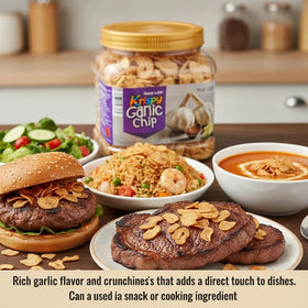 SONAMU Krispy Garlic Chips on pizza topping for restaurant-quality finish