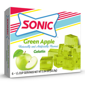 Chilled SONIC Gelatin setting in the fridge for six servings.