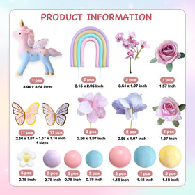 SONICEBUY flower toppers in varied sizes elevate cake design
