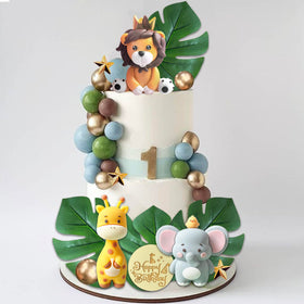 SONICEBUY safari lion topper adds lively charm to jungle-themed cake