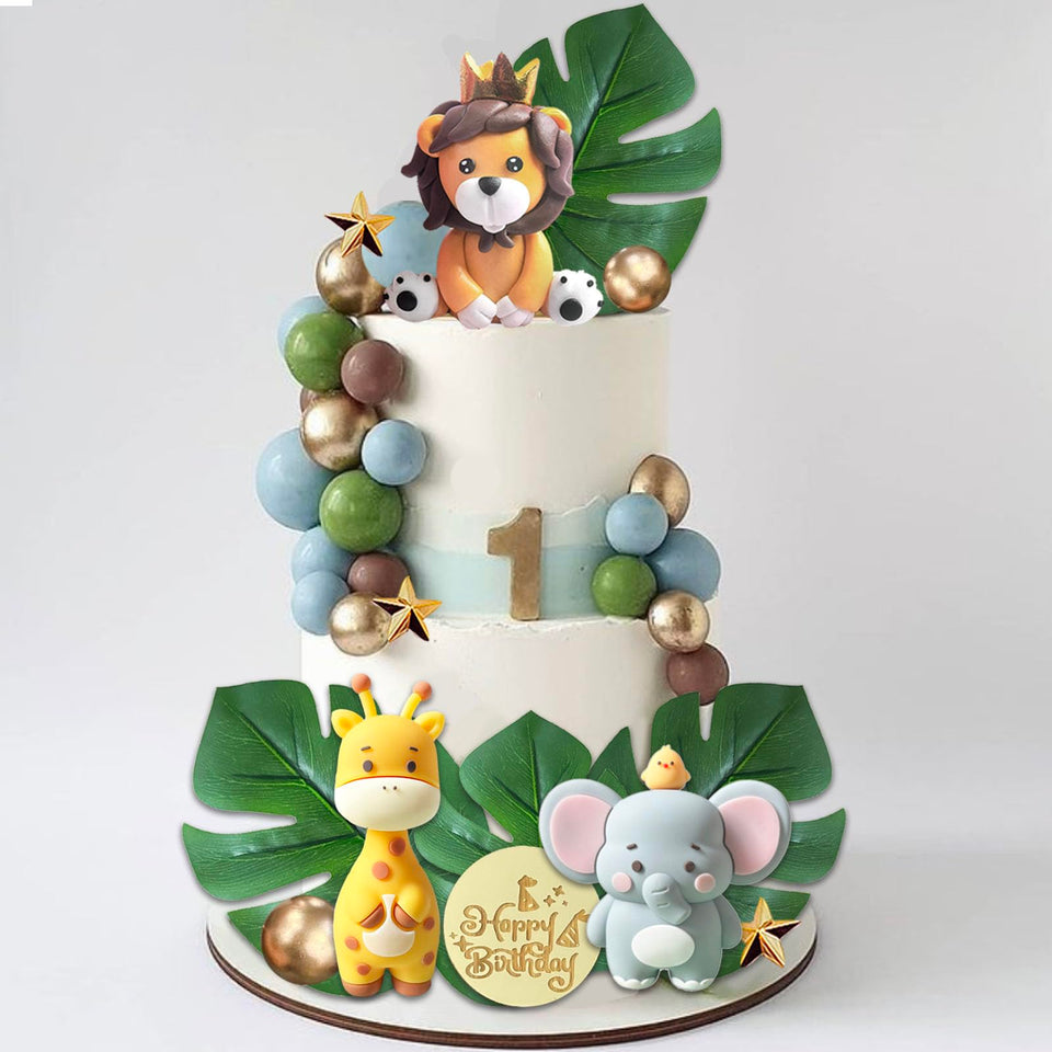 SONICEBUY safari lion topper adds lively charm to jungle-themed cake