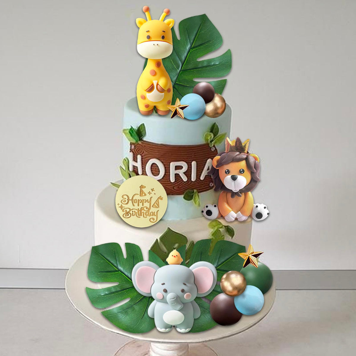 SONICEBUY simulated leaves topper brings natural flair to cakes