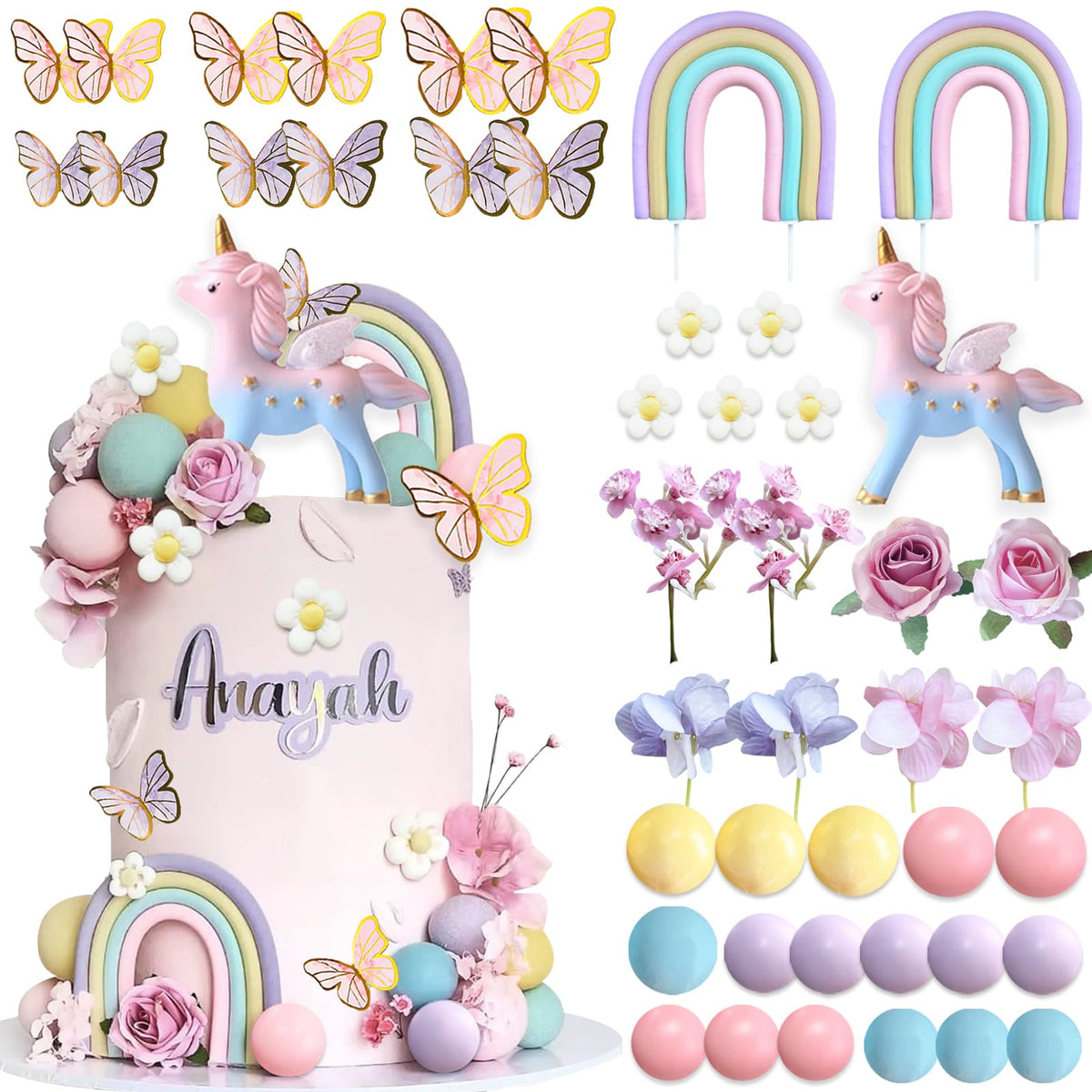 SONICEBUY unicorn cake topper figurine adds magical charm to birthday cakes