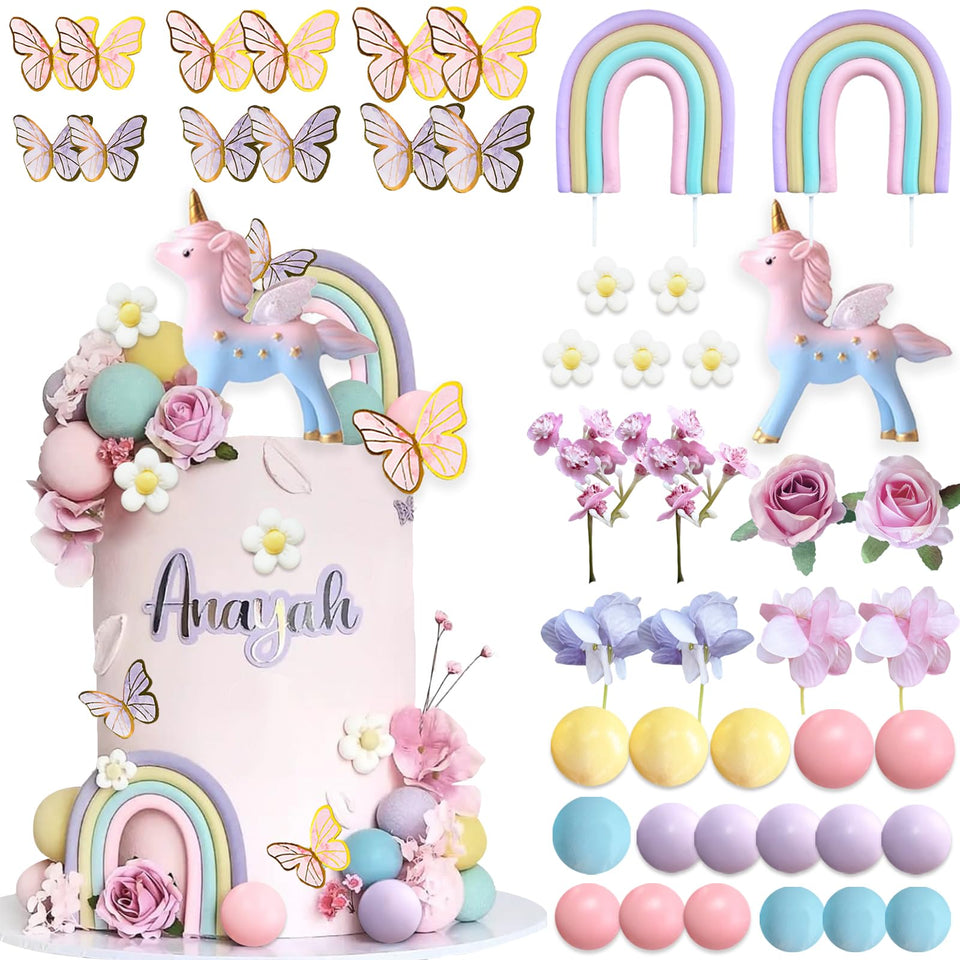 SONICEBUY unicorn cake topper figurine adds magical charm to birthday cakes