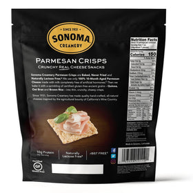Sonoma Creamery high-protein snack crackers deliver satisfying crunch with bold Parmesan flavor.