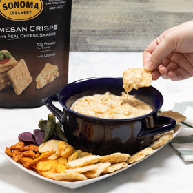 Sonoma Creamery rBST-free cheese offers authentic flavor and near-spark crunch in each bite.