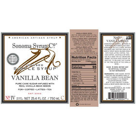 Sonoma Syrup Co baking-vanilla sweetness enhances desserts.