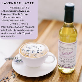 Sonoma Syrup Co Lavender Cocktails bottle setup enhances aroma