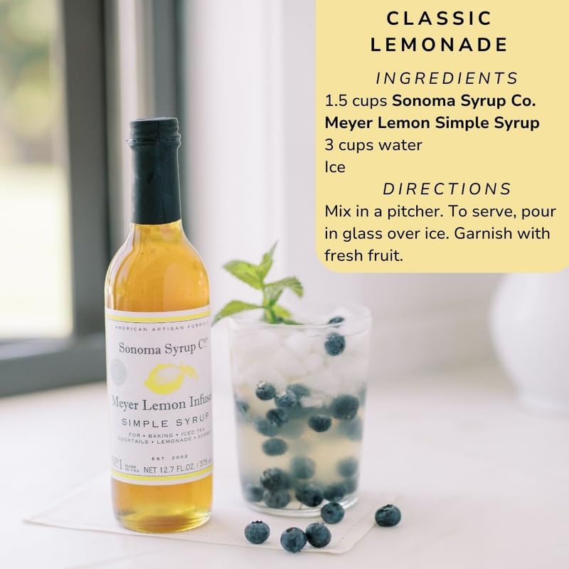 Drizzling Meyer Lemon syrup over yogurt or fruit for flavor.