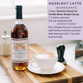 Creamy latte topped with Vanilla Hazelnut syrup for a cozy morning treat