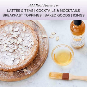 Pouring Sonoma Syrup Co vanilla almond syrup into coffee creates a fragrant morning ritual