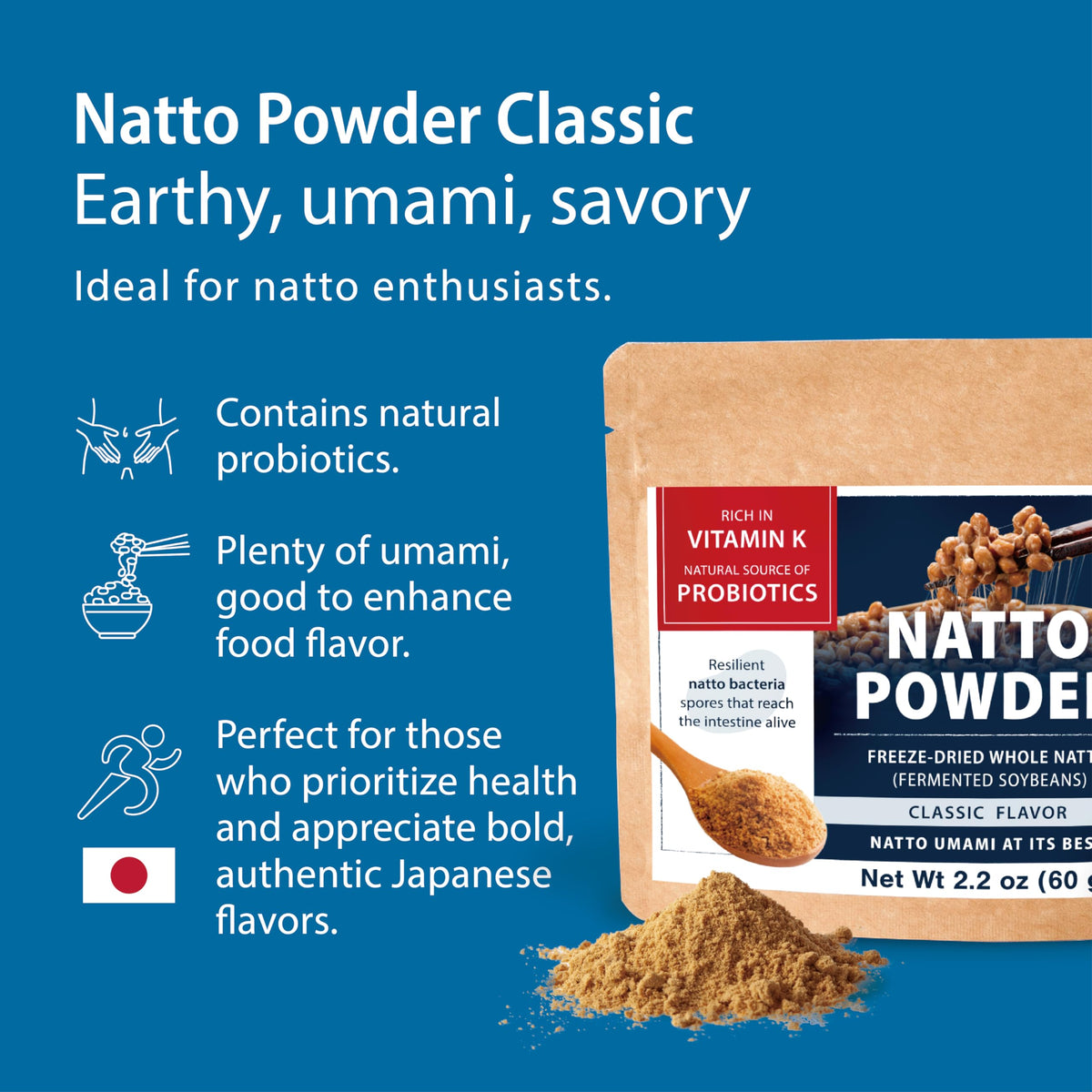 Sonomono Natto Classic two-flavor packaging highlights Classic option.
