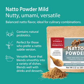 Sonomono natto powder enhances ramen or pasta dishes