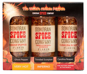 Sonoran Spice Trinidad Scorpion flakes jar for bold heat in sauces