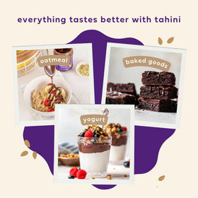 Soom Foods Chocolate Tahini Spread used in brownies for fudgy richness
