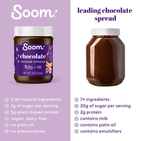 Soom Foods Spread on toast showing creamy breakfast enhancement