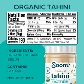 Soom Tahini 2-pack packaging emphasizes convenience and quality.