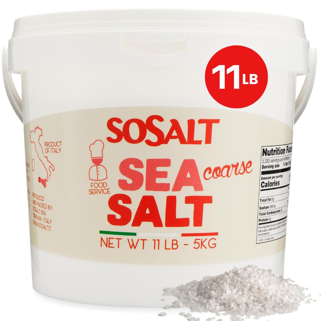 SoSalt Dal Mare Di Trapani coarse salt bucket for bulk seasoning