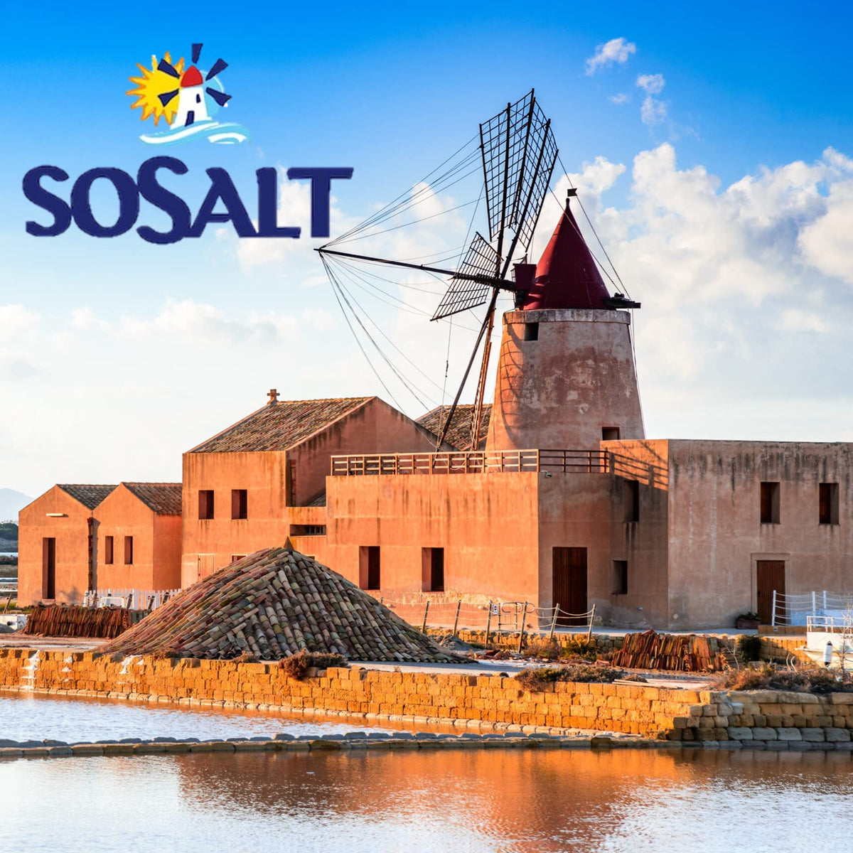 SOSALT Dal Mare di Trapani fine sea salt crystals for precise seasoning.
