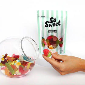 SoSweet gummy variety assortment highlighting colorful textures for snacking.