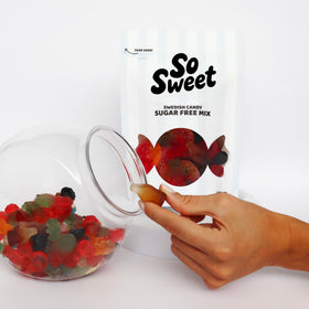 SoSweet Swedish Candy Sugar Free Mix assorted gummies with fruity flavors for snack time