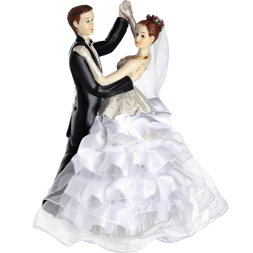 Sotiff resin bride and groom cake topper adds timeless romance to your cake