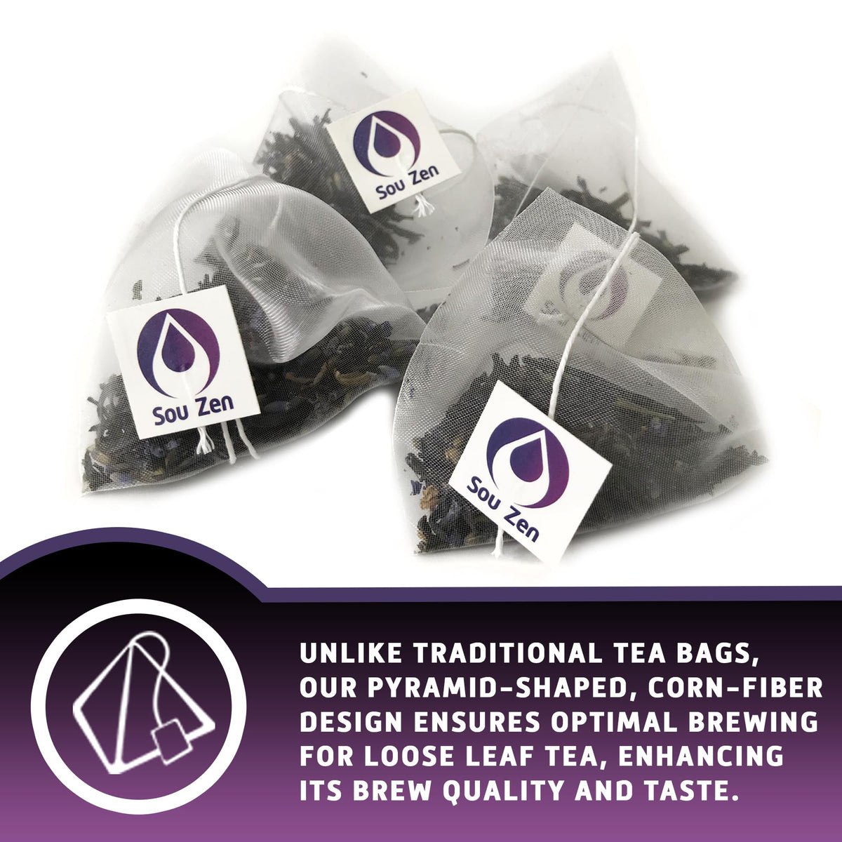 Sou Zen brewed cup steaming reveals a complex lavender-bergamot profile.
