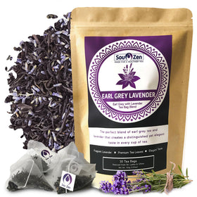 Sou Zen Earl Grey Lavender tea bags ready for a refined, aromatic brew.