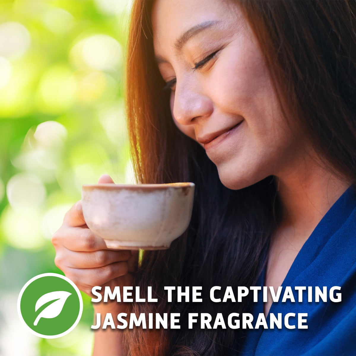Sou Zen iced jasmine green tea for a refreshing, aromatic moment.