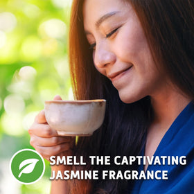 Sou Zen iced jasmine green tea for a refreshing, aromatic moment.