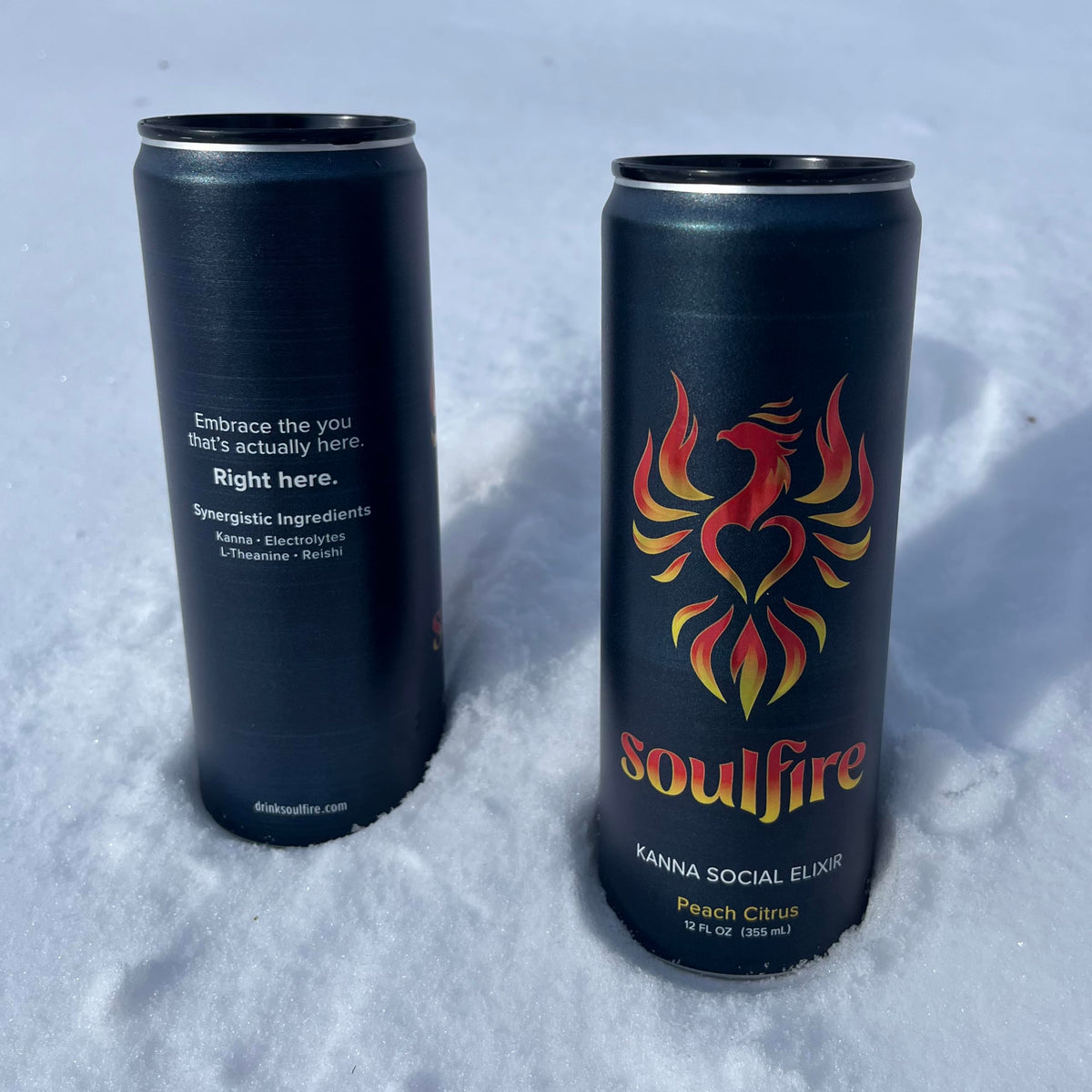 Soulfire Natural flavors label emphasizing clean, naturally flavored seltzer.
